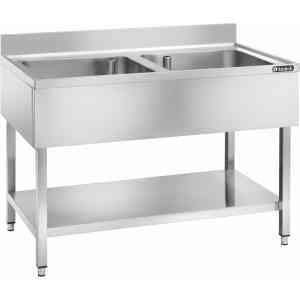 2 MEDENCÉS MOSOGATÓ ALSÓ POLCCAL 1200x700x950-ES (GD127BM2-A)