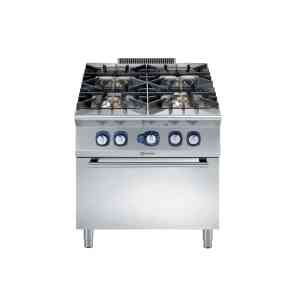 391004 Electrolux 4 égős ipari gáztűzhely GN 2/1 gázsütővel