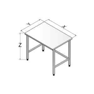 GA 10-126-00​ Gasztrometál munkaasztal